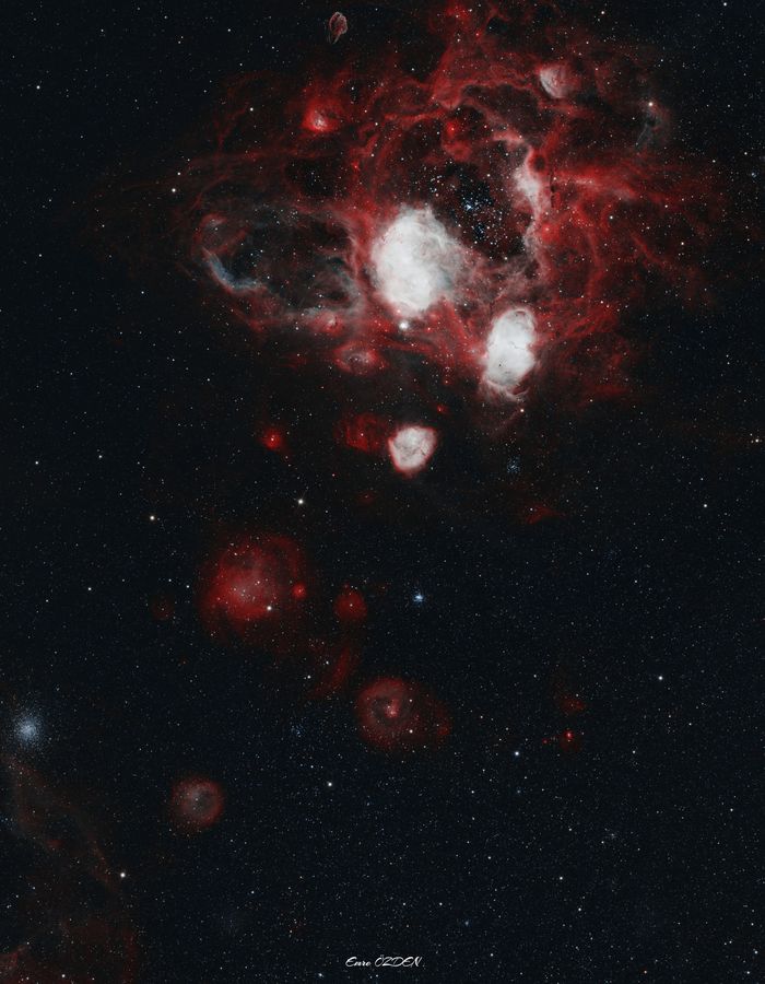 N11 · NGC 1763 — Büyük Macellan Bulutu'nda Kabarcıklar